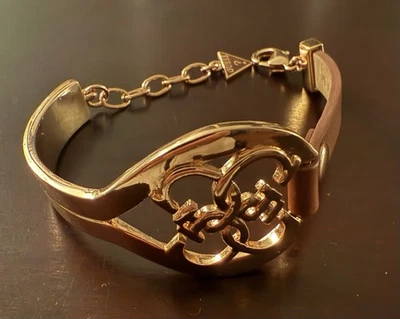 GUESS Armband Damen Leder Braun Armreif Top Zustand - Bild 1 von 4