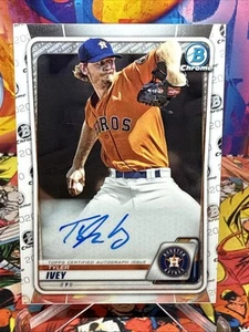 2020 Bowman Chrome Tyler Ivey Auto Autograph Astros - Picture 1 of 2