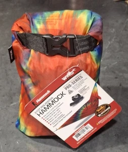 Amaca singola Wilcor Outdoors Tie Dye nuova con etichetta con borsa portaoggetti 55" x 106" 275 libbre max - Foto 1 di 13