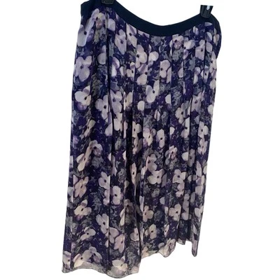 Юбка миди женская Jones New York фиолетовая с цветочным рисунком размер 14 - Изображение 1 из 4