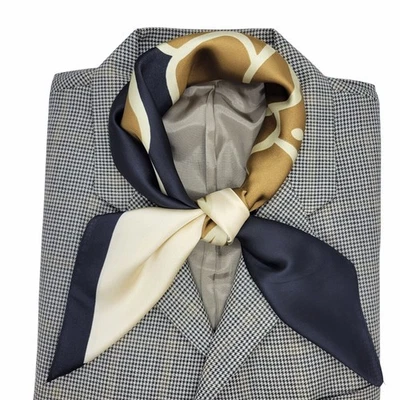 ✨Bufanda Cuadrada Sedosa Elegante Bandana FLORAL Marrón Lujoso Elegante Accesorio Nuevo Foto 1 de 4