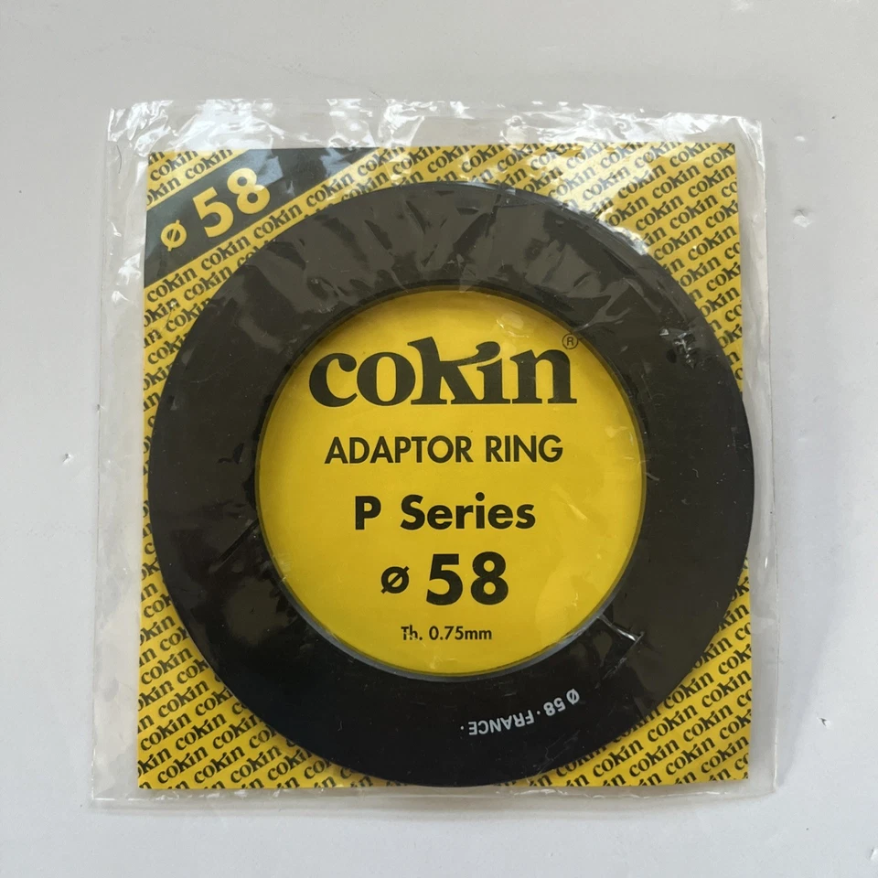 Cokin P Series 58mm Adapter Ring P458 Made in France Thread to P System Camera - Image 1 of 4