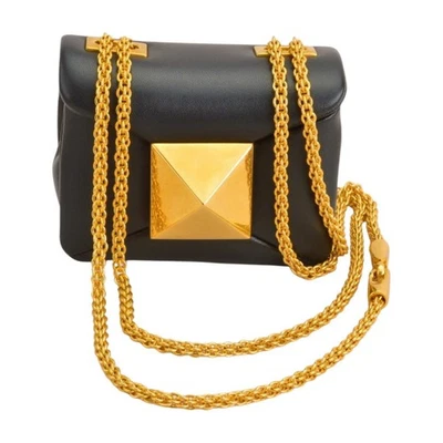 Bolso de hombro Valentino Garavani con tachuelas individuales piel de cordero negro 1W0P0X98HHX Foto 1 de 4