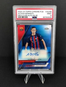 2022-23 Topps Chrome Fc Barcelona Aitana Bonmati /75 Auto PSA 9 - Picture 1 of 4