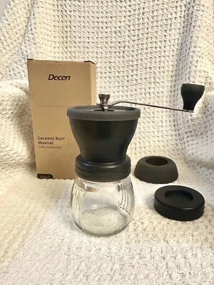 Molinillo de granos de café manual con molino de cerámica rebabas espresso especias portátil manual Foto 1 de 4