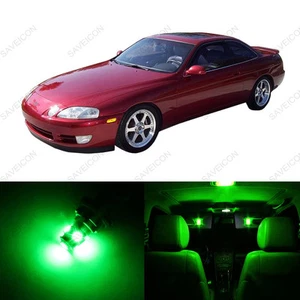 10 x Green LED Interior Light Package For 1992 - 2000 Lexus SC300 SC400 + TOOL - Foto 1 di 6