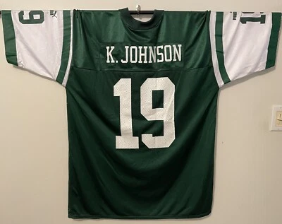 Vintage 90's NEW YORK NY JETS #19 KEYSHAWN JOHNSON PUMA Replica JERSEY NWT XL - Image 1 of 4