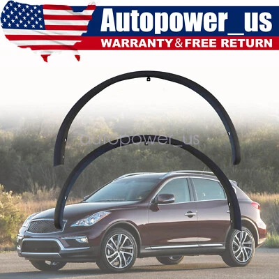 Juego de llamaradas de guardabarros delanteras izquierda y derecha para Infiniti QX50 2008-2012 EX35 2014-2017 Foto 1 de 4