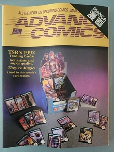 ADVANCE COMICS #39 March 1992 PREVIEWS MAGAZINE TSR TRADING CARDS! MANGA! TARZAN - Picture 1 of 2
