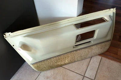 1971-76 Cadillac Fleetwood Sedan Deville IVORY Rear Lower Door Panel Pad Armrest - Image 1 of 4