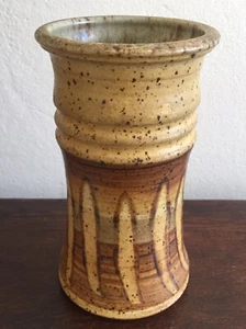 Vintage Studio Pottery Ceramic  Crock Vessel Vase Art Signed Retro Stoneware - Picture 1 of 6