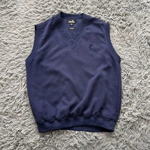 Vintage Ashworth Herren Golf Weste Gr. Medium dunkelblau windabweisend atmungsaktiv - Bild 1 von 13