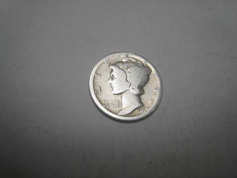 1917-P Mercury Silver Dime Cover