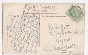 Kleiner Eaton 1907 Einzelringstempel auf Postkarte, B134 - Bild 1 von 1