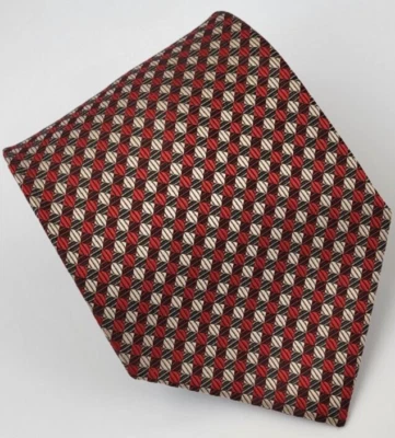 Vennetto полиэстер галстук красный серый оливковый геометрический сетки мужчин галстук 58 x 3,7/8 - Изображение 1 из 4