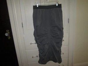 XCVI Gray Cotton Blend Ruched Parachute Maxi Long Skirt Size XL - Picture 1 of 4