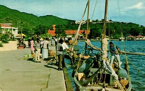 Postkarte einheimische Schaluppe ab St. Thomas US Virgin Island - Bild 1 von 2