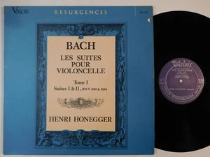 HENRI HONEGGER Bach Suites For Cello 1, 2 VALOIS LP MB 326 NM vinyl record # - Picture 1 of 4