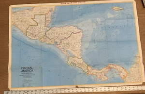 1973-5 May MEXICO & CENTRAL AMERICA National Geographic Map Treasure Hunting - Picture 1 of 12
