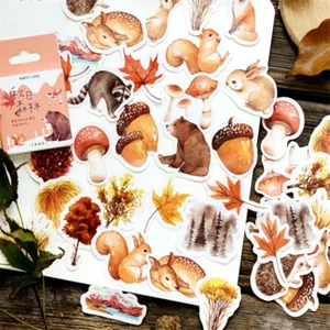46Pcs Squirrel/Mushroom/Forest series Sticker Decorative Diary Scrapbook Sticker - Picture 1 of 4