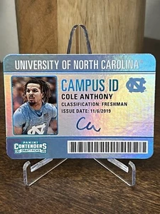 20-21 Contenders Draft Picks Campus ID Cole Anthony #6 Rookie RC Orlando Magic - Picture 1 of 2
