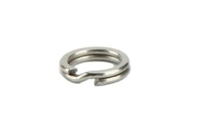 25 X Forte 6mm Piatto Split Rings - Mare / Esca da - Acciaio Inox - Argento - Immagine 1 di 3