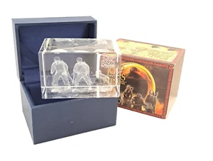 El Señor de los Anillos Dos torres Gollum, Frodo & Samwise 3D tecnología láser piedra de vidrio NUEVO - Imagen 1 de 6