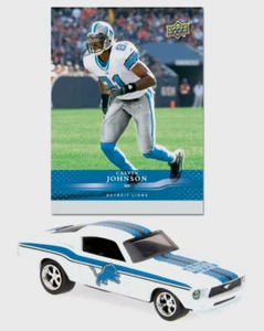 Detroit Lions Diecast 1967 Mustang Fastback W/Calvin Johnson Card NFL - Picture 1 of 5