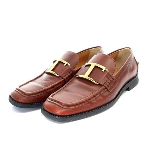 TOD’S Mocassini Tod's T Timeless punta quadrata tacco basso pelle 37 24 cm (9 45 pollici) usati 82 cb