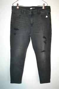 Pantalones de mezclilla negros antiguos de azul marino, rockstar, súper ajustados - Imagen 1 de 9