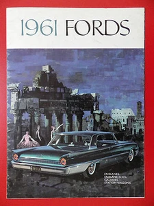 PROSPECTO COCHE ANTIGUO TURISMOS FORD MODELOS DE COCHE DE 1961 (9471 - Imagen 1 de 3