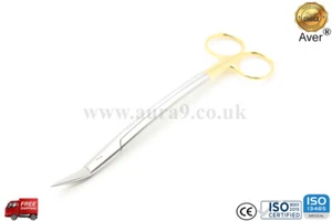 Scissor Dean TC 17 CM Angled & Curved Handle Sharp Aver UK Dentist & Surgery Use - Picture 1 of 1