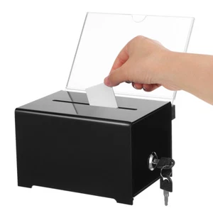 1 Set Ballot Box Suggestion Box Comment Box Letter Box Lockable Money Box Vote - Picture 1 of 11