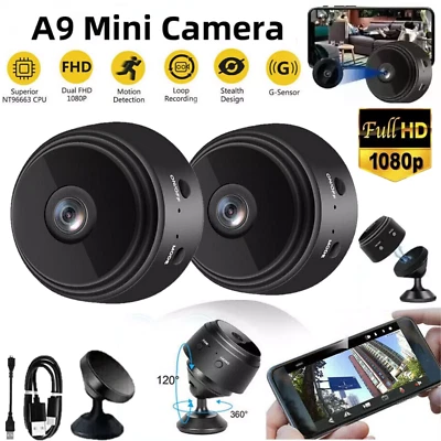 1080P Mini-Kamera WiFi Magnetische Nachtsicht Camera Außen Überwachungskamera - Bild 1 von 4