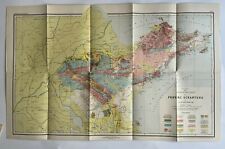 CHINA SCHANTUNG & CONCESSION KIAUTSCHOU 3 MAPS c. 1898 VON RICHTHOFEN IN POCKET