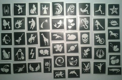 DAZZLE GLITTER TATTOOS 400 Tattoo-Schablonen für Glitzer Tattoos / body art Jungen und Mädchen