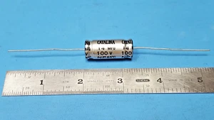 (4 PCs) Non Polarized Electrolytic Capacitors, 14 UF/MF, CATALINA, 100 V, Axial - Picture 1 of 2