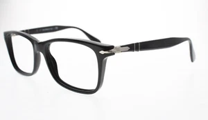 PERSOL P 2965-V-M 95 BLACK SILVER AUTHENTIC EYEGLASSES 54-17-145 MM ITALY - Picture 1 of 8