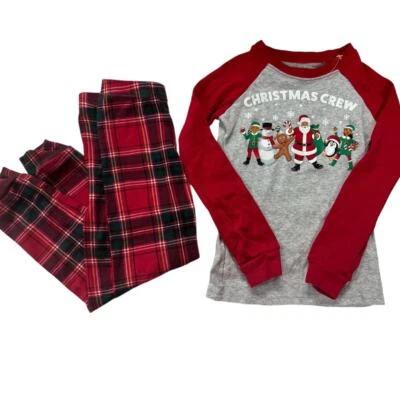 The Children’s Place Christmas Pajamas PJs Boys/Girls Plaid Santa Size 4T - Image 1 of 3