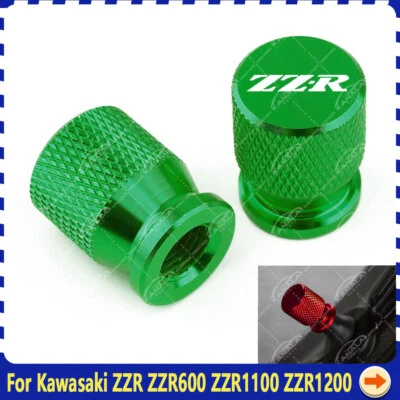 CNC Accessorie Tire Valve Stem Cover Cap For Kawasaki ZZR ZZR600 ZZR1100 ZZR1200 Foto 1 de 4