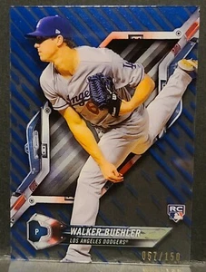 2018 Topps High Tek Walker Buehler Blue Diffractor 57/150 RC - Picture 1 of 2