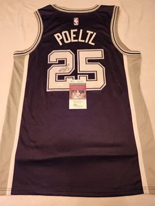 JAKOB POELTL signed SPURS custom jersey SIZE XL JSA COA - Picture 1 of 4