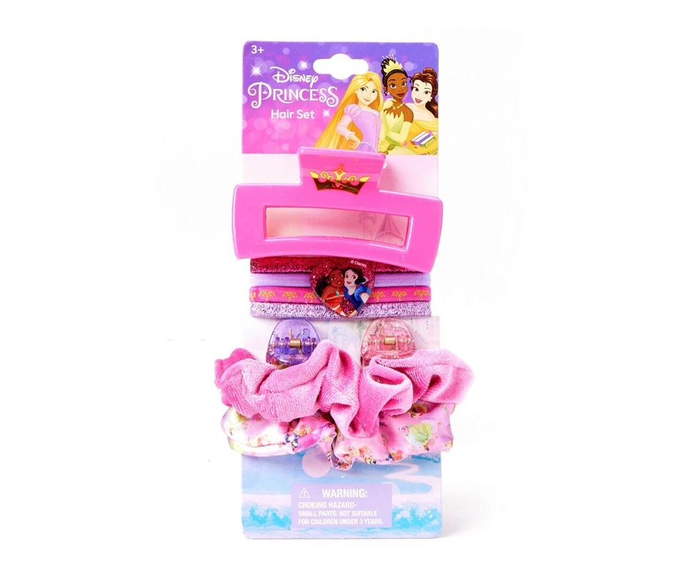 Disney Princess 9-piece Hair Set (Pink & Purple) - NEW - Image 1 of 1