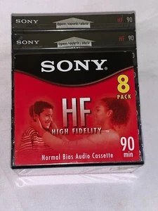 SONY HF HIGH FIDELITY 90 - CASSETTE - 8 PACK BRAND NEW SEALED! - Picture 1 of 3