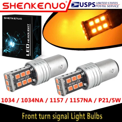 Para Honda NC700X 2012-2017 2X P21/5W Amarillo LED Señal de giro Frontal Bombillas EE. UU. Foto 1 de 4