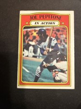 1972 Topps Baseball Card #304 Joe Pepitone In Action Chicago Cubs ExNm Free Ship