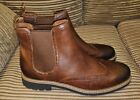 Mens Clarcks Batcombe Top Brown Leather Boots Size Uk11g Please See Description
