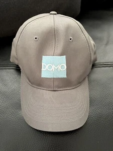 DOMO Hat Baseball Cap Silver-Gray Embroidered Logo Strap Back - Picture 1 of 5