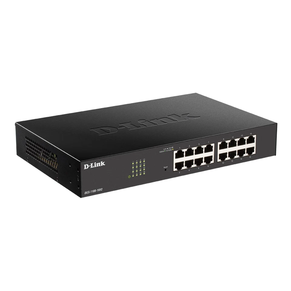 DGS-1100-16V2 16-Port Gigabit Smart Managed Switch 16 GbE Ports L2 VLANs Cabl... - Image 1 of 4