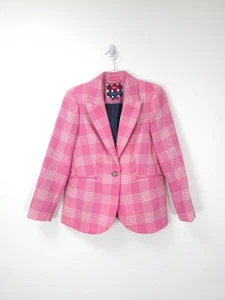 Chaqueta Boden Talla 12 R Rosa Pata de Gallo Heritage British Tweed Atkins Blazer - Imagen 1 de 11